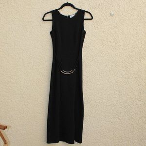 Scarlett Black Sleeveless Dress with Front Slit
